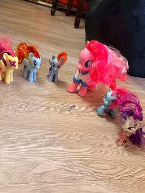 My Little Pony G4 Lot of 6 Figures including Pinkie Pie, Rainbow Dash, and Rarit